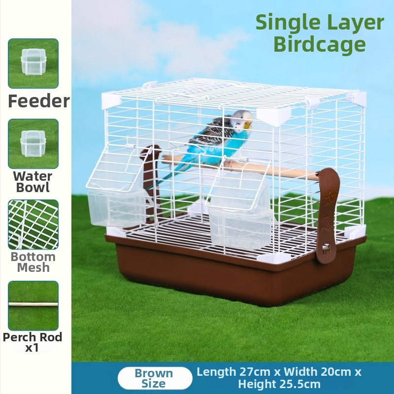 Клетка за папагали във вилен стил, метална конструкция, марка Running Around, подходяща за птици