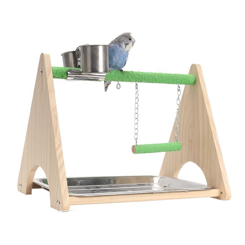 Папагалска площадка за игра с дървена играчка — интерактивна люлка и абразивна повърхност за изглаждане на ноктите, аксесоар за клетка за птици, марка Penta forest, произход Шандонг