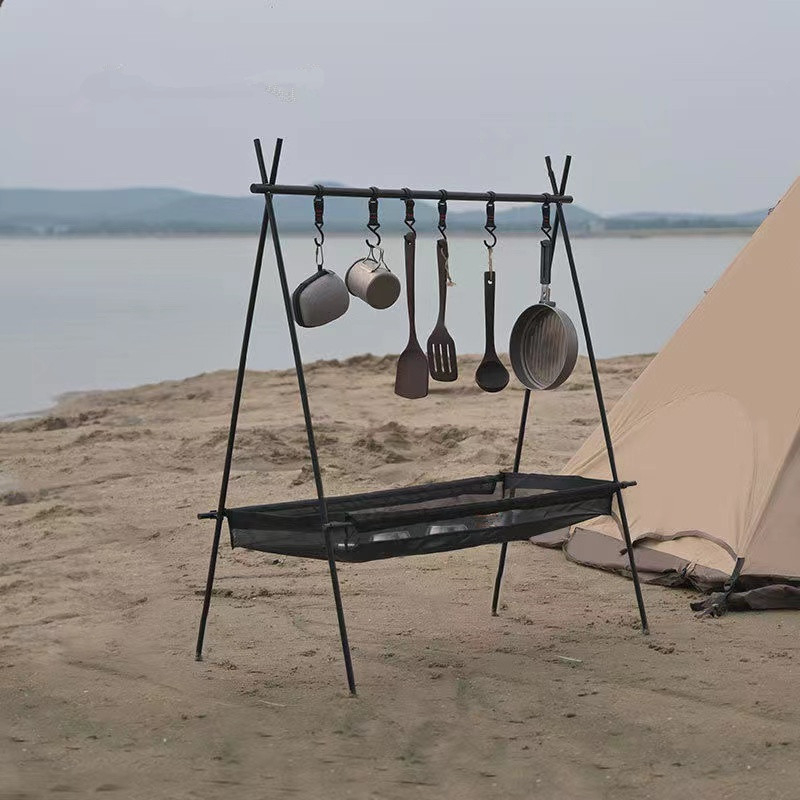 Kamperska trokutasta sklopiva vješalica za odjeću, lagana aluminijska legura, prijenosno vanjsko skladištenje