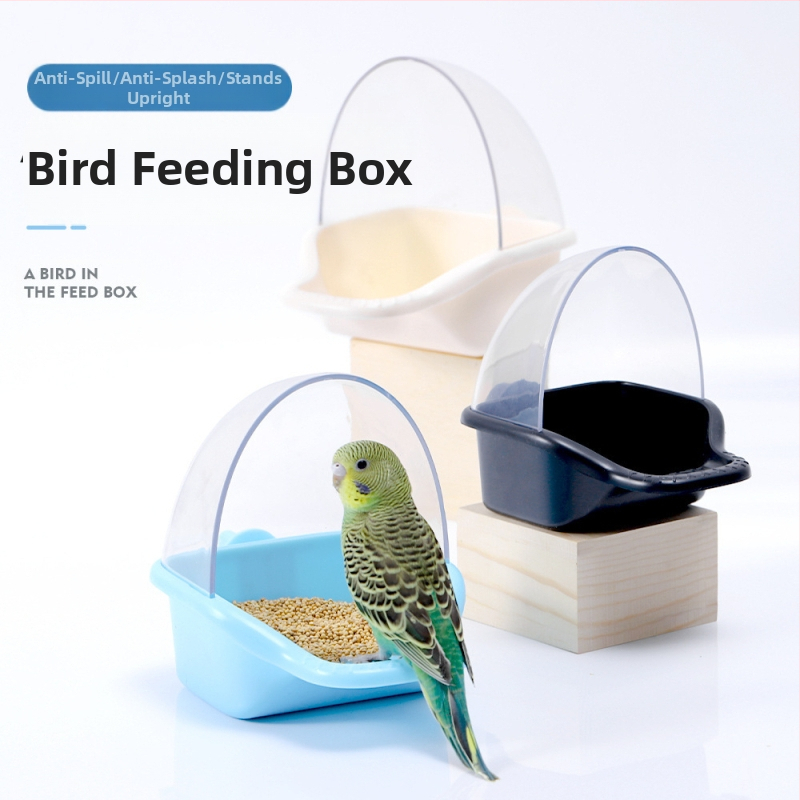 Автоматичен хранилник за папагали, пластмасова кутия за храна, пакет 50 бр., марка Weibi, подходящ за аквариум, антиразпръскваща хранилна чаша