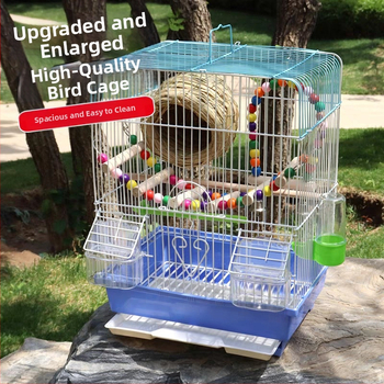 Κλουβί παπαγάλων με επίπεδη κορυφή από σιδερένιο σύρμα για εκτροφή