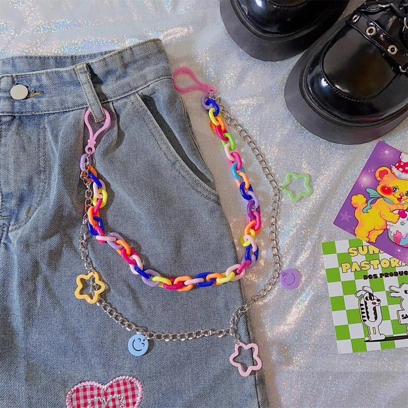 Juosmens grandinė sijonams ir kelnioms, akrilo gėlės formos, rankų darbas, moteriško saldaus stiliaus