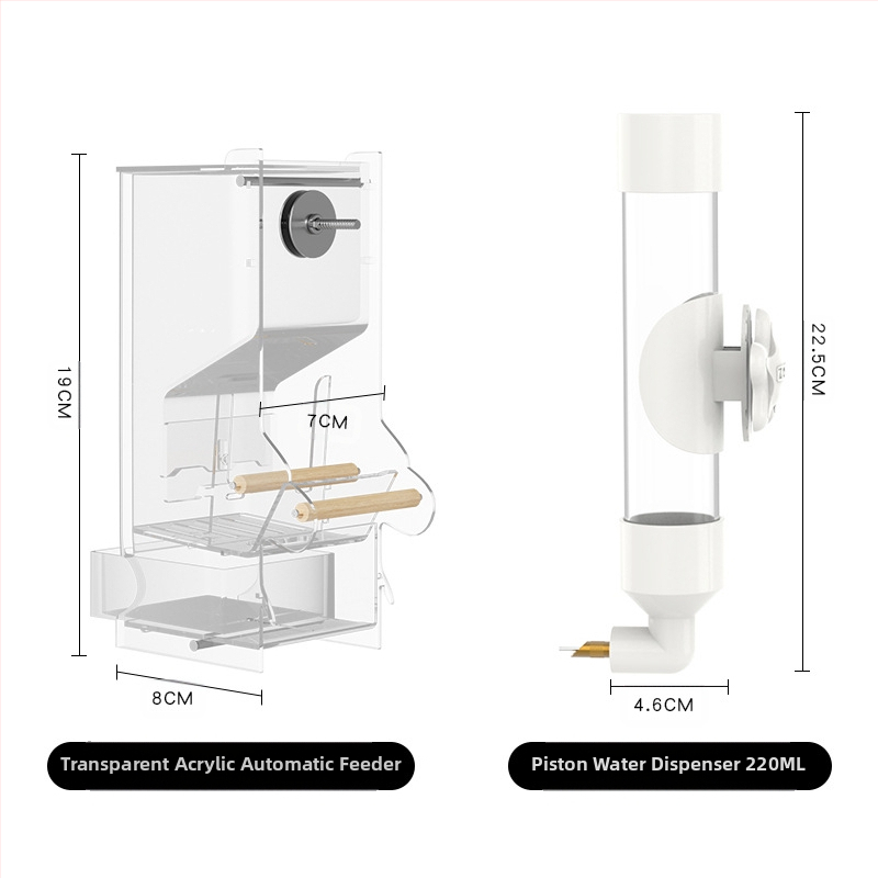 Putnu automātā ūdens padeve - Plastmasa, Weibi zīmols, 50 gab. iepakojumā, piemērots akvārijam