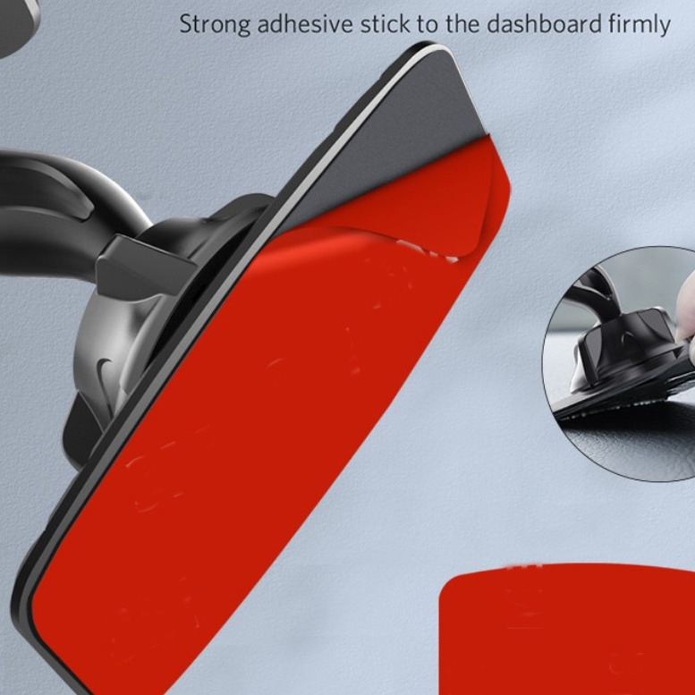 Autó tartó telefon 17 mm-es gömbfejjel, hajtogatható kettős csuklókar és rugalmas cső tartó; műanyag kivitel