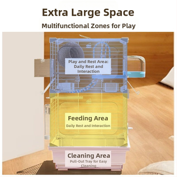 Κλουβί παπαγάλων – Μεγάλο εξωτερικό διαφανές μεταλλικό κλουβί με δίσκο αποβλήτων, κατασκευασμένο από σύρμα χαμηλού άνθρακα