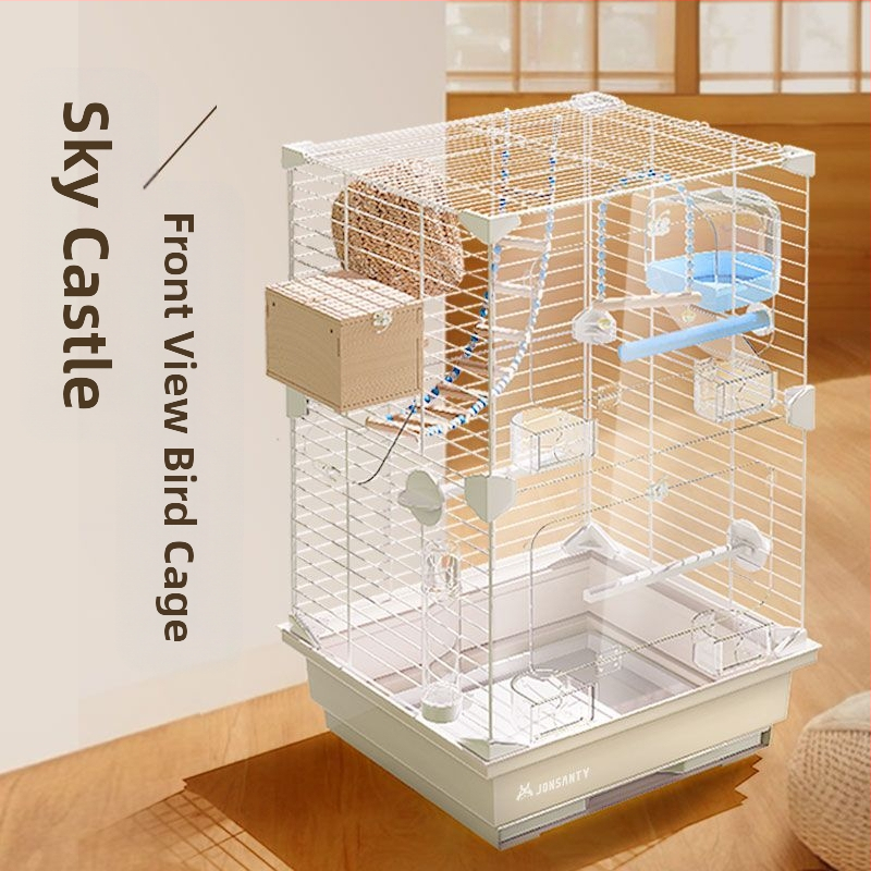 Папагалова клетка – голяма външна прозрачна метална клетка с тава за отпадъци, изработена от нисковъглеродна стоманена тел