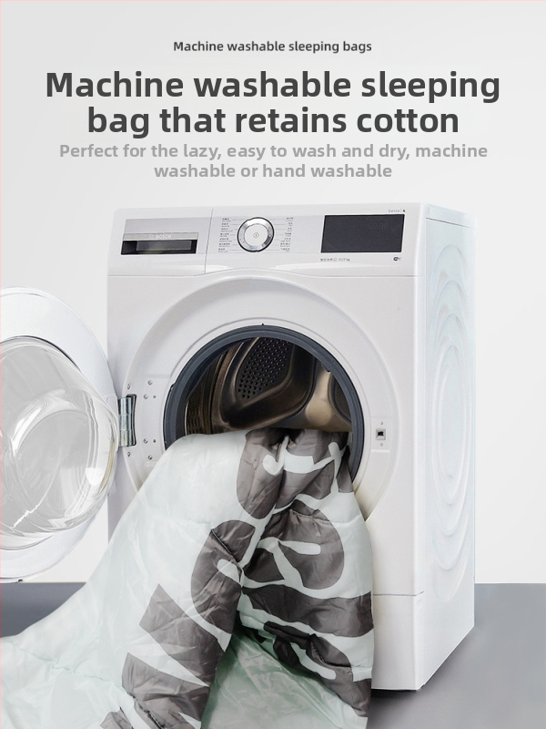 Спален чувал за възрастни, къмпинг на открито, конвертна/правоъгълна форма, напълнен с химическо влакно, полиестрова подплата