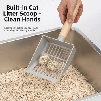 Κουτί άμμου γάτας - πλήρως κλειστό, αντιπιτσιλιστικό, αποσπώμενο, εύκολο στον καθαρισμό, ανοξείδωτο ατσάλι + ABS