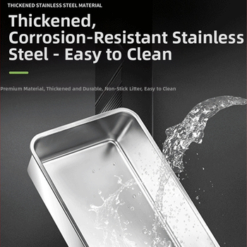 Κουτί άμμου γάτας - πλήρως κλειστό, αντιπιτσιλιστικό, αποσπώμενο, εύκολο στον καθαρισμό, ανοξείδωτο ατσάλι + ABS