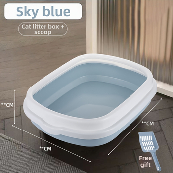 Lopatica za mačji pijesak, poluzatvoren dizajn, spriječava prskanje, odvojiva i periva, PP