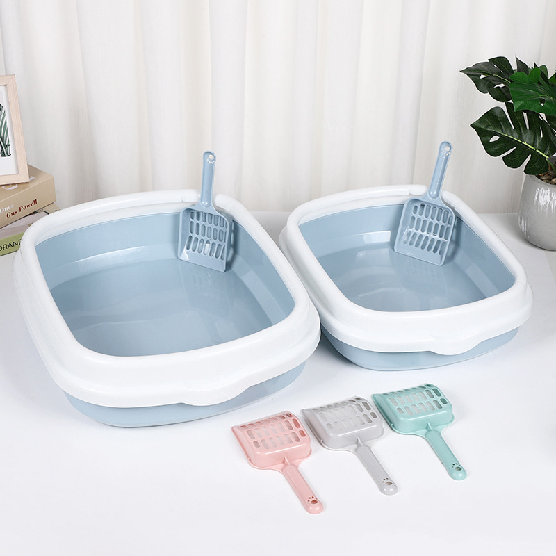 Lopatica za mačji pijesak, poluzatvoren dizajn, spriječava prskanje, odvojiva i periva, PP