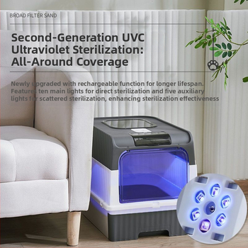 Paidaohui πλήρως κλειστός κάδος γάτας με διαφανή πόρτα και καπάκι, PVC υλικό