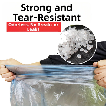 Σακούλες απορριμμάτων από PE, παχυνμένες, με επίπεδο άνοιγμα, μίας χρήσης, 100 τεμάχια, για οικιακή χρήση