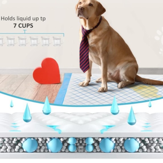 Šunų šlapinimosi kilimėliai su dezodoruojančia ir sugeriančia savybe, storinti mokomieji kilimėliai šunims | Golden Pet; Medžiaga: Kita; Tinka: Šunims; Pakuotė: 1 vnt