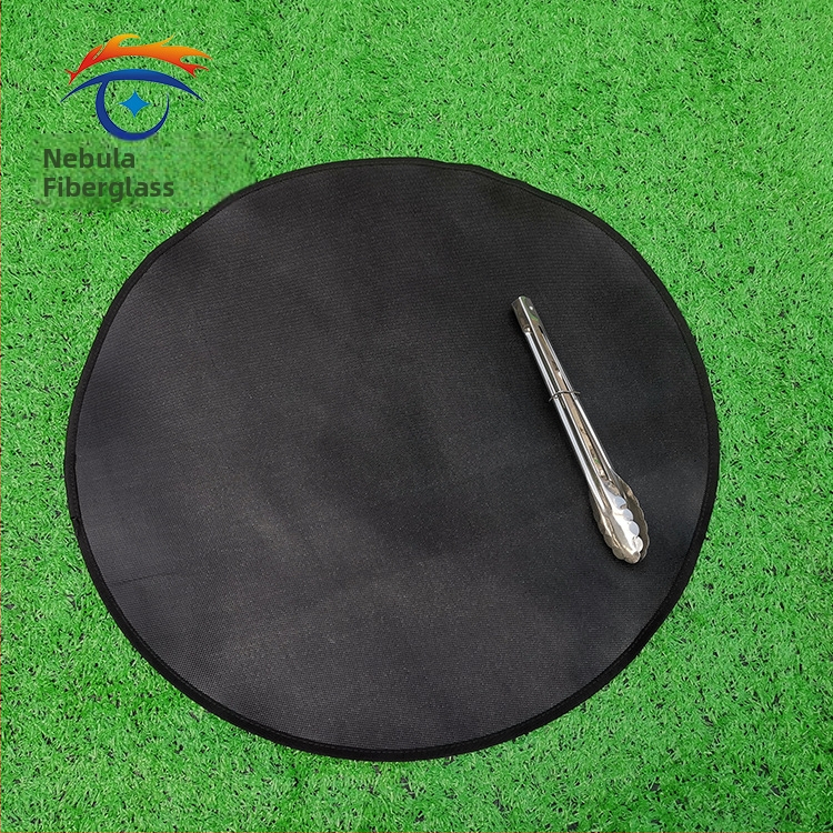 Пожароустойчива завивка за барбекю (Yundu) - фибростъклена тъкан, висока температура, модел FGT, защита на пода и тревата