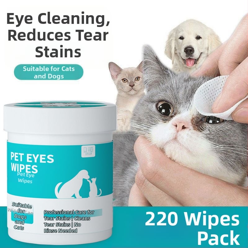 Duolai ammon Салфетки за домашни любимци за котки и кучета — грижа за очите и ушите, нетъкан плат, почистване, универсално използване