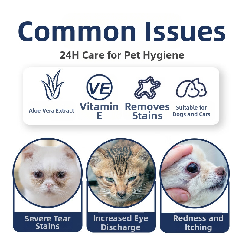 Duolai ammon Салфетки за домашни любимци за котки и кучета — грижа за очите и ушите, нетъкан плат, почистване, универсално използване