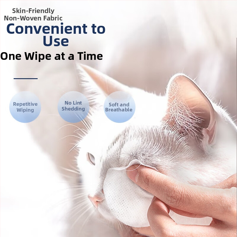 Duolai ammon Салфетки за домашни любимци за котки и кучета — грижа за очите и ушите, нетъкан плат, почистване, универсално използване