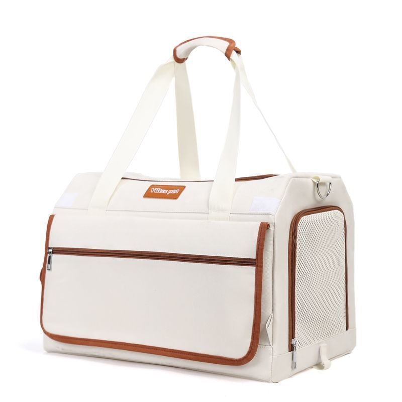 Τσάντα μεταφοράς κατοικίδιων με ρόδες, διόροφο σχέδιο για δύο κατοικίδια, αναπνέουσα, υλικό PP