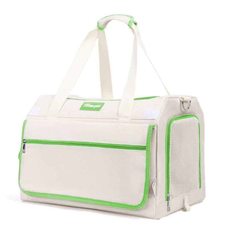 Τσάντα μεταφοράς κατοικίδιων με ρόδες, διόροφο σχέδιο για δύο κατοικίδια, αναπνέουσα, υλικό PP