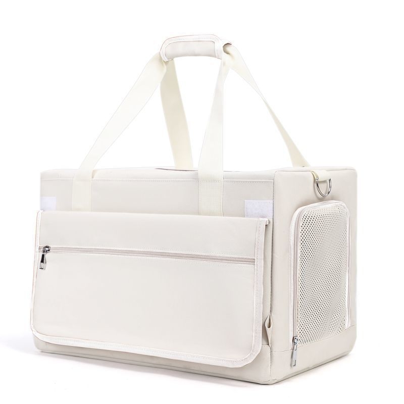 Τσάντα μεταφοράς κατοικίδιων με ρόδες, διόροφο σχέδιο για δύο κατοικίδια, αναπνέουσα, υλικό PP