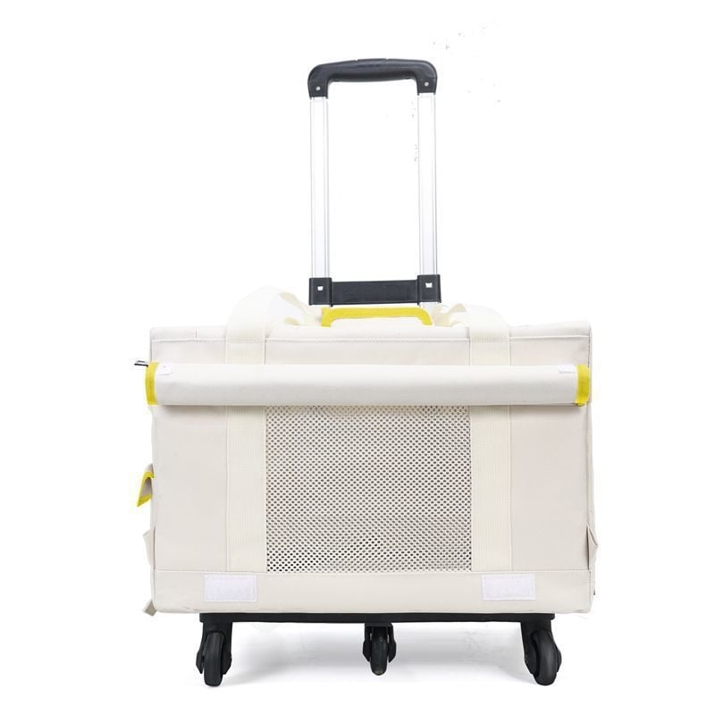 Τσάντα μεταφοράς κατοικίδιων με ρόδες, διόροφο σχέδιο για δύο κατοικίδια, αναπνέουσα, υλικό PP