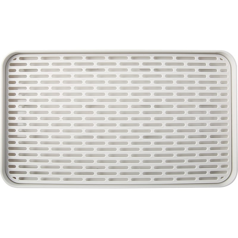 Dvigubo sluoksnio plastikinė padėklas su drenažu, stačiakampis puodelių laikiklis ir arbatos laikymas — šiaurietiškas paprastas stilius