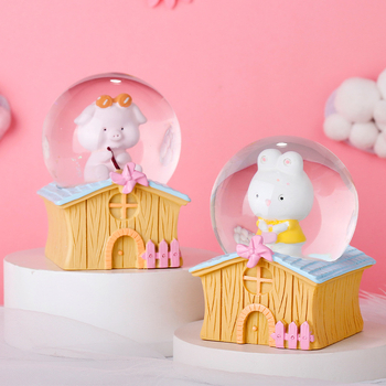 Λαμπερή διακοσμητική σφαίρα από ρητίνη – στυλ κινουμένων σχεδίων, ιδέα δώρου, προσωπικό ενθύμιο