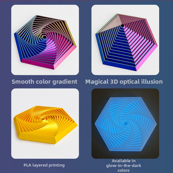 Драконоподобен орнамент за облекчаване на стреса, PLA материал, леене, стил модерно изкуство.