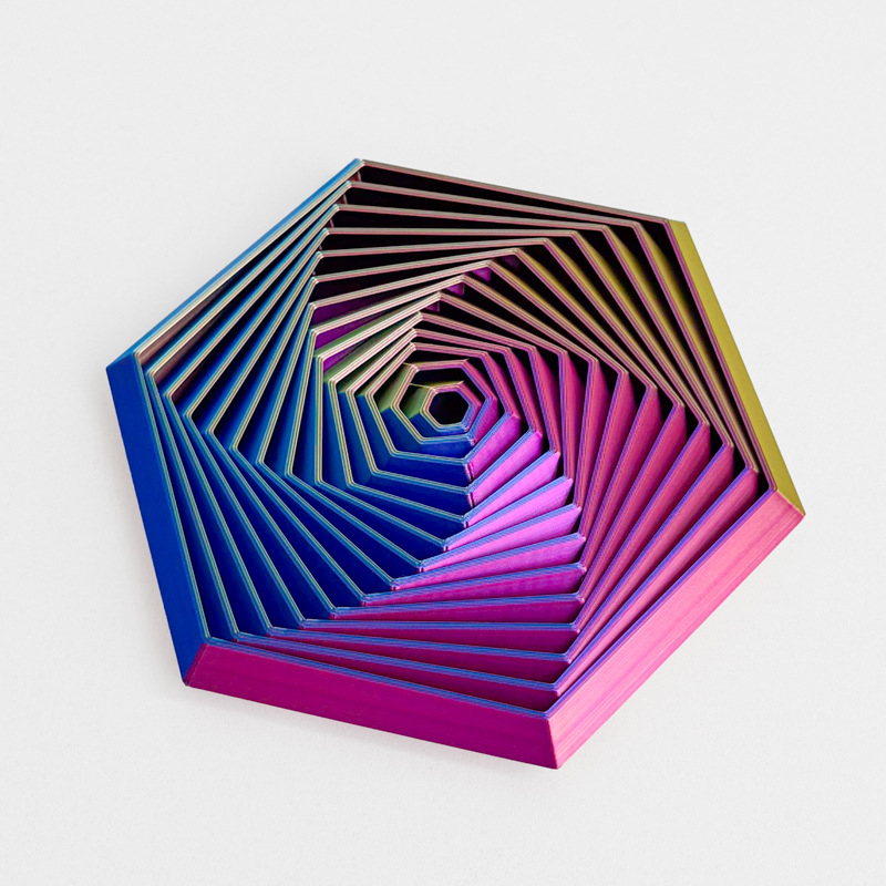 Драконоподобен орнамент за облекчаване на стреса, PLA материал, леене, стил модерно изкуство.