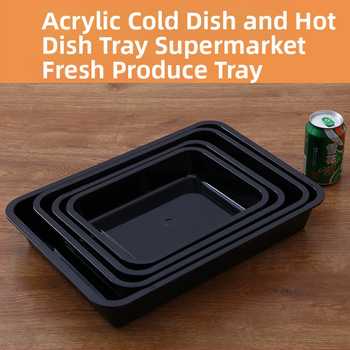 Stačiakampė plastikinė lėkštė mėsai ir delikatesams, kinų stilius