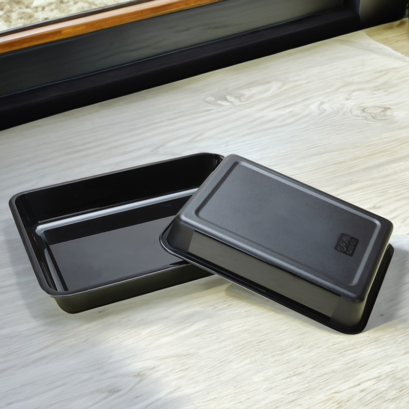 Stačiakampė plastikinė lėkštė mėsai ir delikatesams, kinų stilius