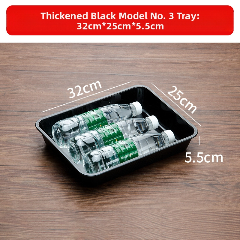 Stačiakampė plastikinė lėkštė mėsai ir delikatesams, kinų stilius