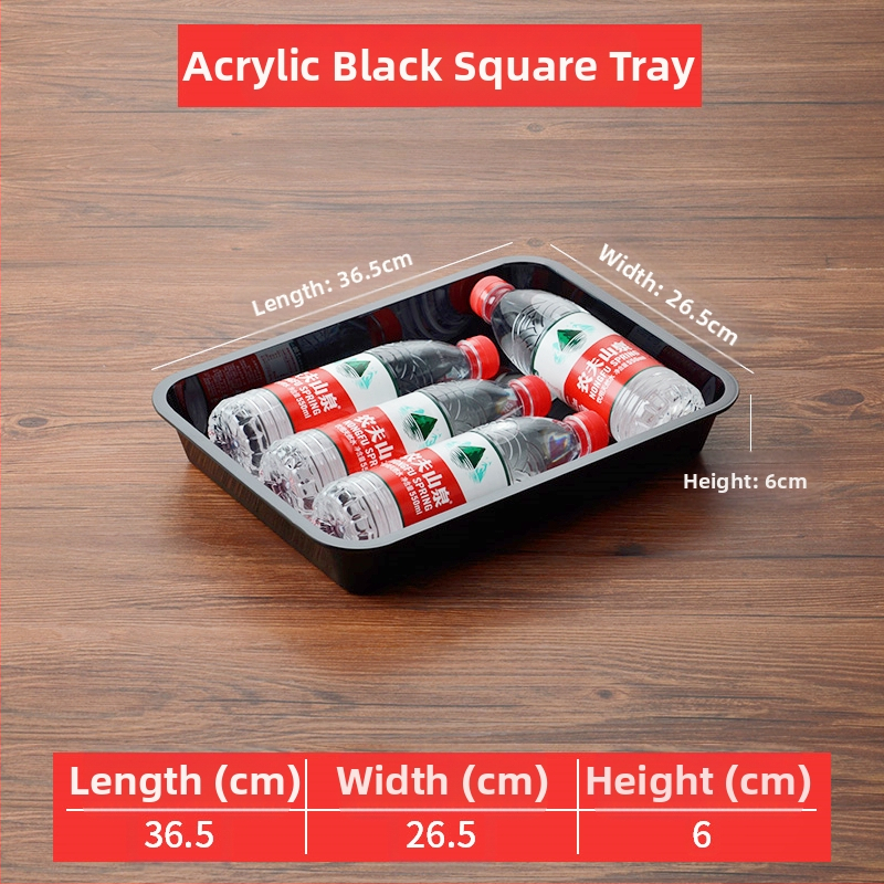 Stačiakampė plastikinė lėkštė mėsai ir delikatesams, kinų stilius