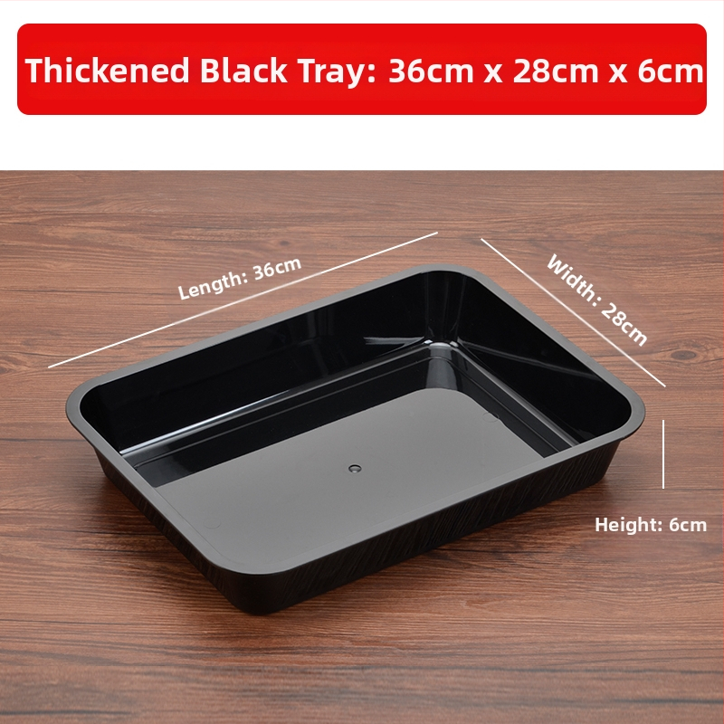 Stačiakampė plastikinė lėkštė mėsai ir delikatesams, kinų stilius