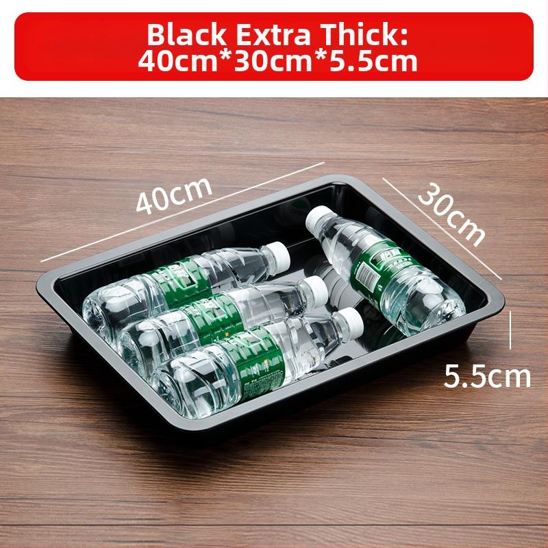 Stačiakampė plastikinė lėkštė mėsai ir delikatesams, kinų stilius