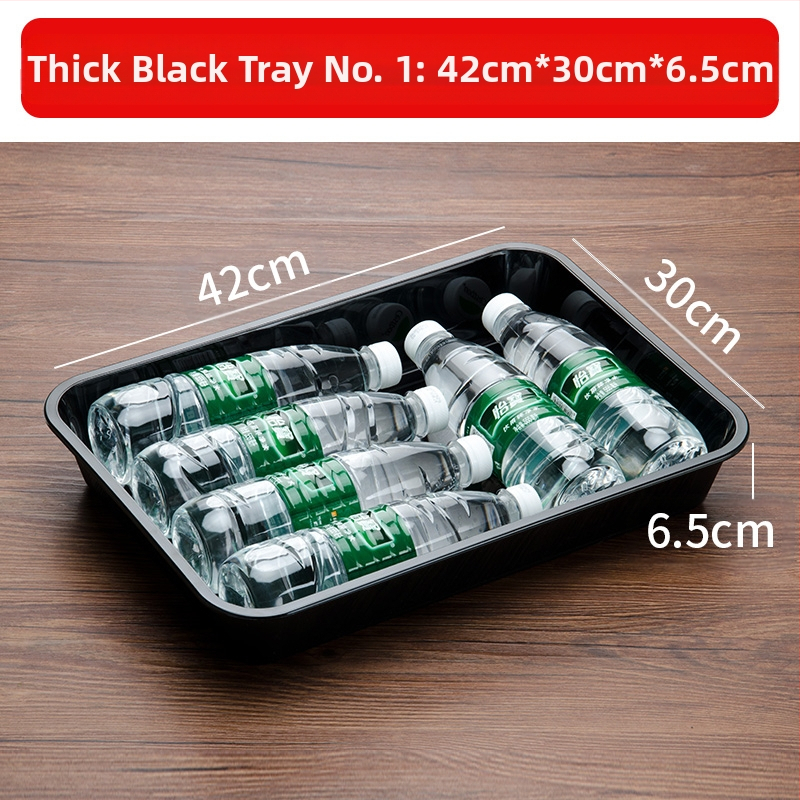 Stačiakampė plastikinė lėkštė mėsai ir delikatesams, kinų stilius