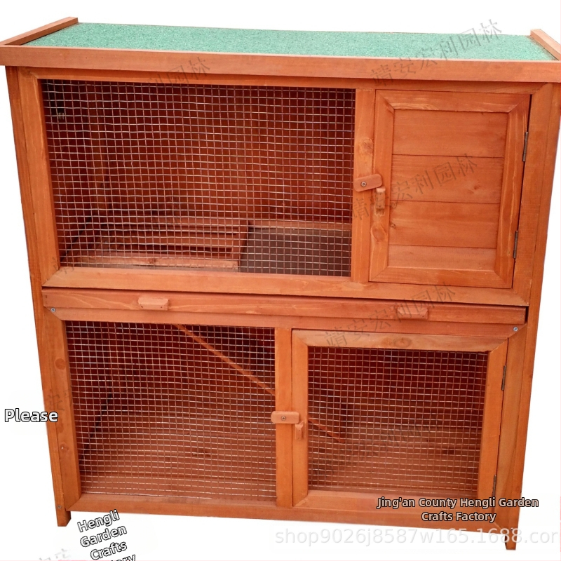 Дървена клетка за зайци, дом за домашни любимци и гнездо — марка: Друга