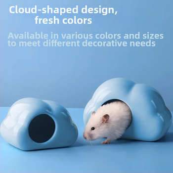 Κεραμική φωλιά για χάμστερ σε σχήμα συννεφιού – ψύξη, διάχυση θερμότητας και καταφύγιο