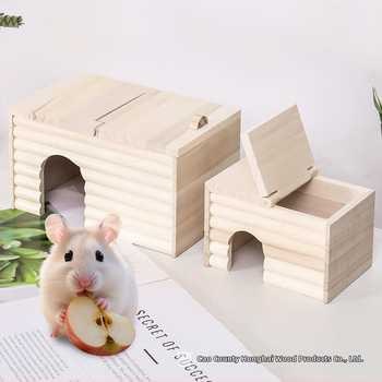 Ξύλινο σπιτάκι για χάμπστερ από την Honghai, κατάλληλο για όλες τις εποχές