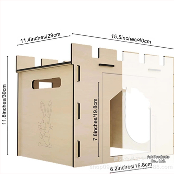 Ξύλινο σπίτι για κατοικίδια DIY για γάτες, σκύλους και κουνέλια — Μοντέρνο μινιμαλιστικό στυλ