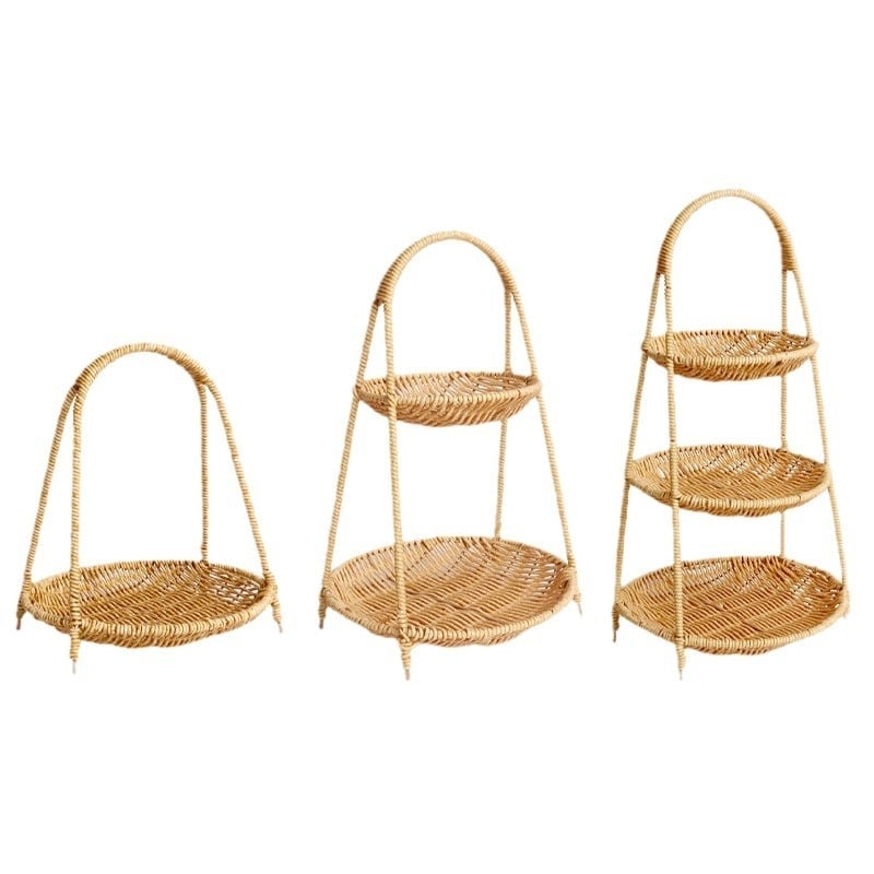 Plastikinis daugiaaukštis užkandžių ir vaisių krepšys – FG prekės ženklas, kategorija Laimingas krepšys, vestuvėms (Medžiaga: plastikas; Prekės ženklas: FG; Kategorija: Laimingas krepšys; Naudojimo atvejis: Vestuvės)