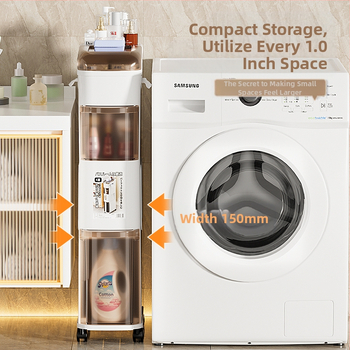 Съхранителен шкаф за баня, свободностоящ с чекмеджета, пластмасов, модел 331, японски стил