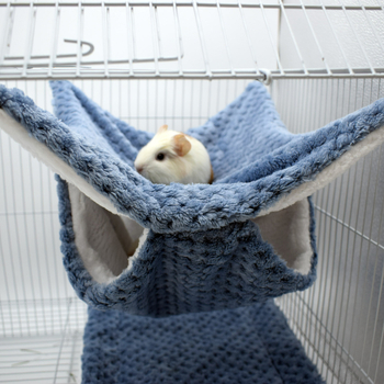 Χάμσταρ διπλό επίπεδο κρεμαστό από βελούδο κοραλλιού για μικρά κατοικίδια — όλο τον χρόνο, χειμώνα προτιμότερο