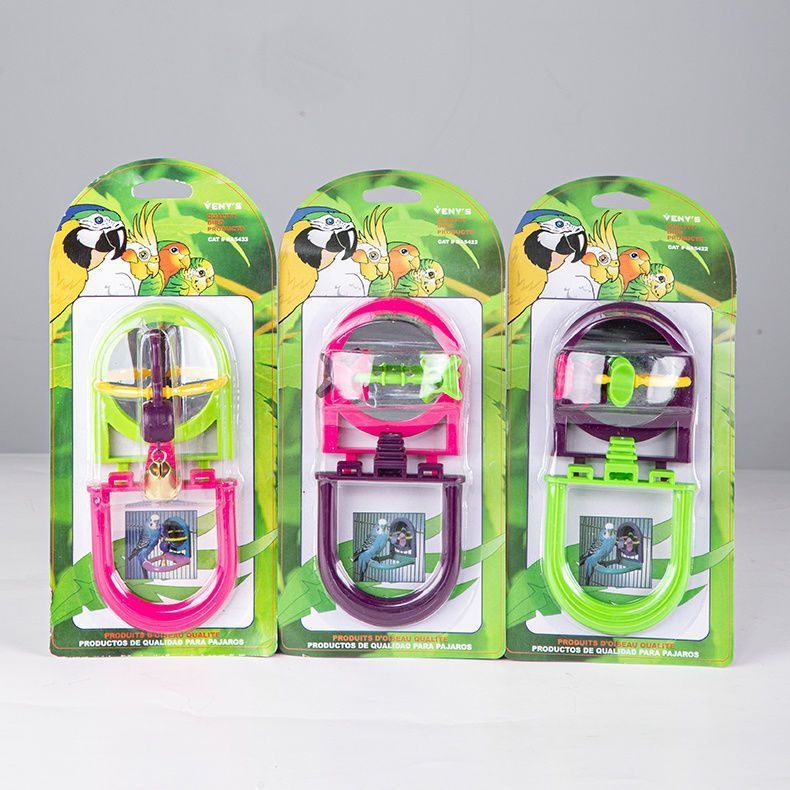 Madárketrec játék a saját szórakoztatásra és rágásra – műanyag tükrös játék Pro-pet, madarak számára, eredet Shandong