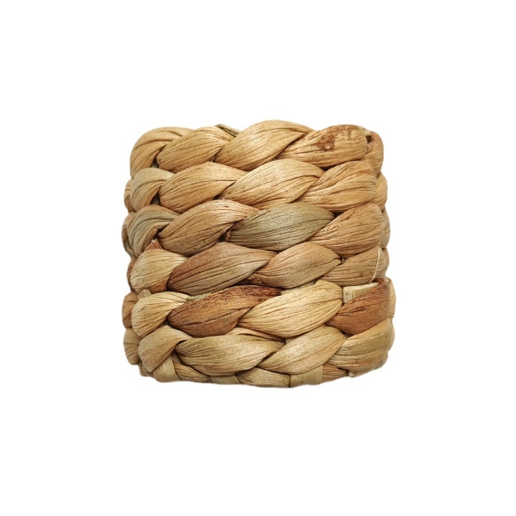 Ринг за салфетка, ръчно плетен от Hu Lu трева, прост стил, комплект 1 бр, опаковка: OPP пакет, за хотелска маса