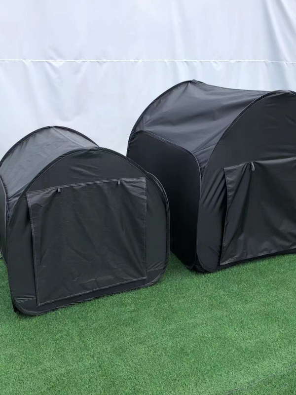 Iekštelpu saliekamā telts ar bumbu baseina aizsargu bērniem; vienslāņu konstrukcija, tērauda rāmis, Oxford audums, ūdensnecaurlaidība 2000–3000 mm