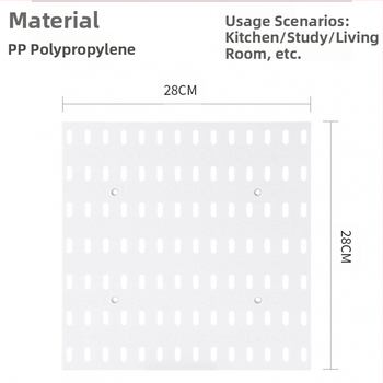 Επιτοίχιο ράφι αποθήκευσης από σφυρήλατο σίδερο με κυκλικές οπές για εργαλεία — μοντέρνος μινιμαλιστικός σχεδιασμός