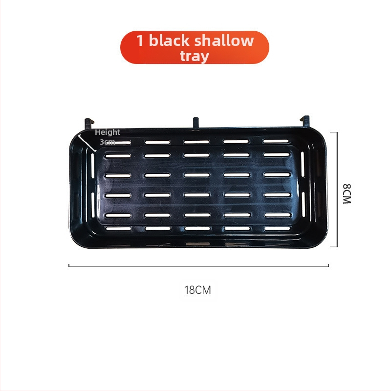 Επιτοίχιο ράφι αποθήκευσης από σφυρήλατο σίδερο με κυκλικές οπές για εργαλεία — μοντέρνος μινιμαλιστικός σχεδιασμός