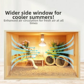 Клетка за развъждане на пъдпъдъци от масивно дърво с изолирана камера за хамстери и пъдпъдъци